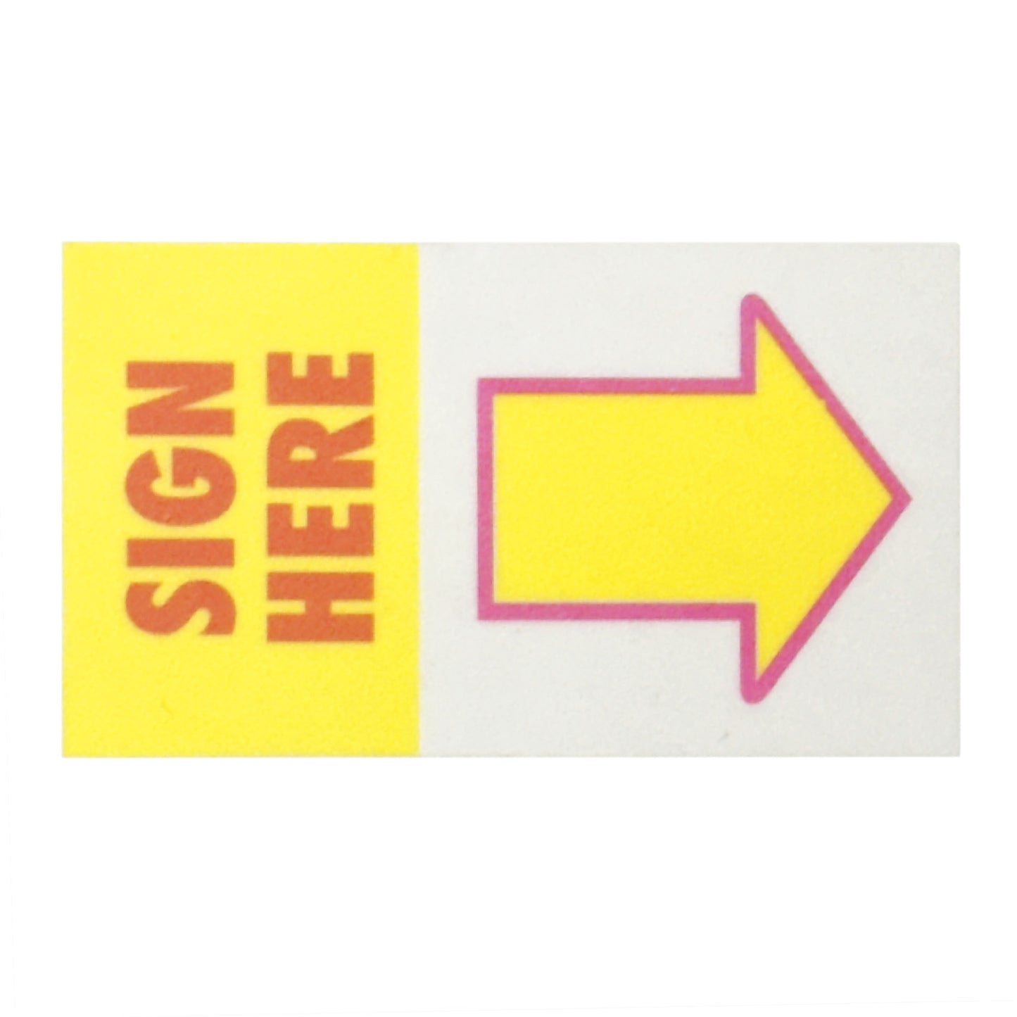 Bedruckte "Sign Here" Page Marker