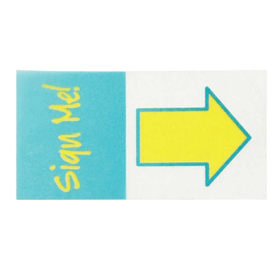 Bedruckte "Sign Here" Page Marker