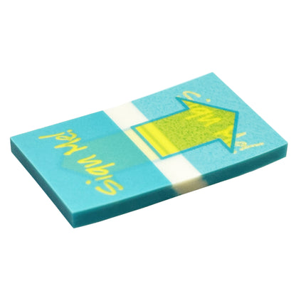 Bedruckte "Sign Here" Page Marker