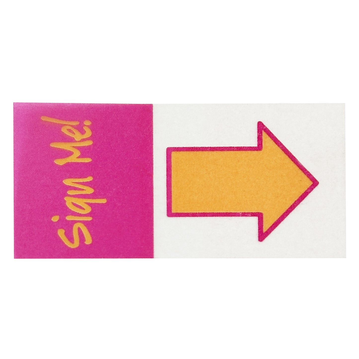 Bedruckte "Sign Here" Page Marker