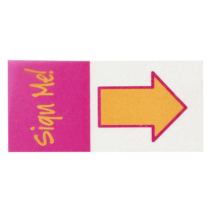 Bedruckte "Sign Here" Page Marker